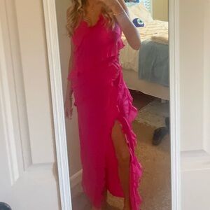 Abercrombie Cascading Ruffle Maxi Dress